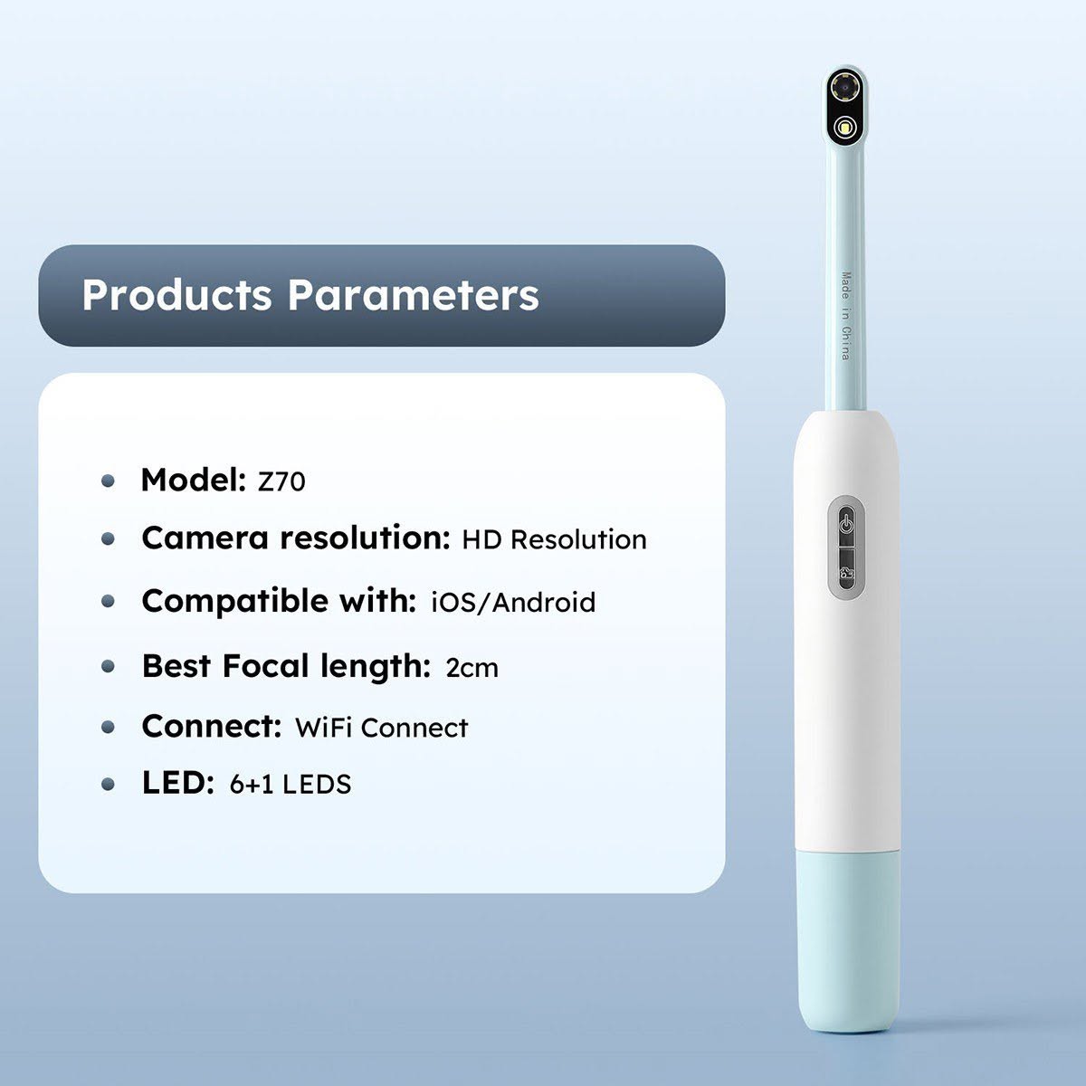 WiFi интраорална камера със 7 LED светлини - Image 3