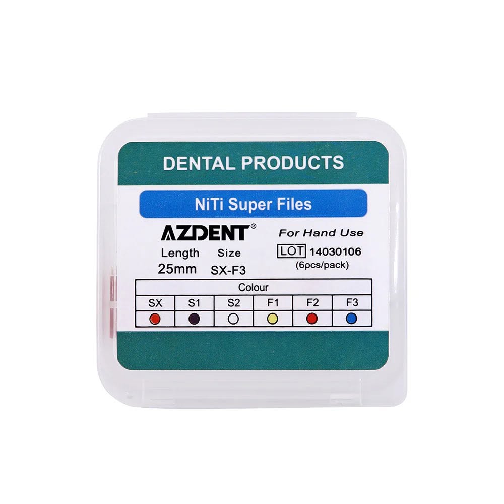 AZDENT ръчни NiTi Super Files 25 mm – 6 бр. - Image 6