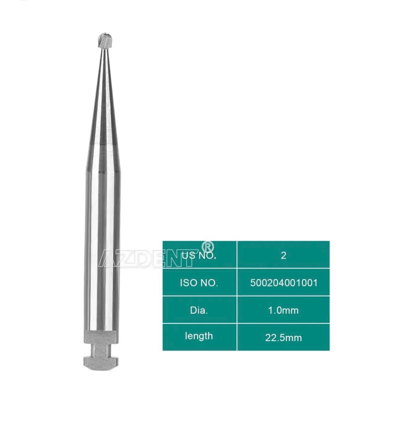 Round carbide RA1–RA8 burs – 5 pieces - Image 3