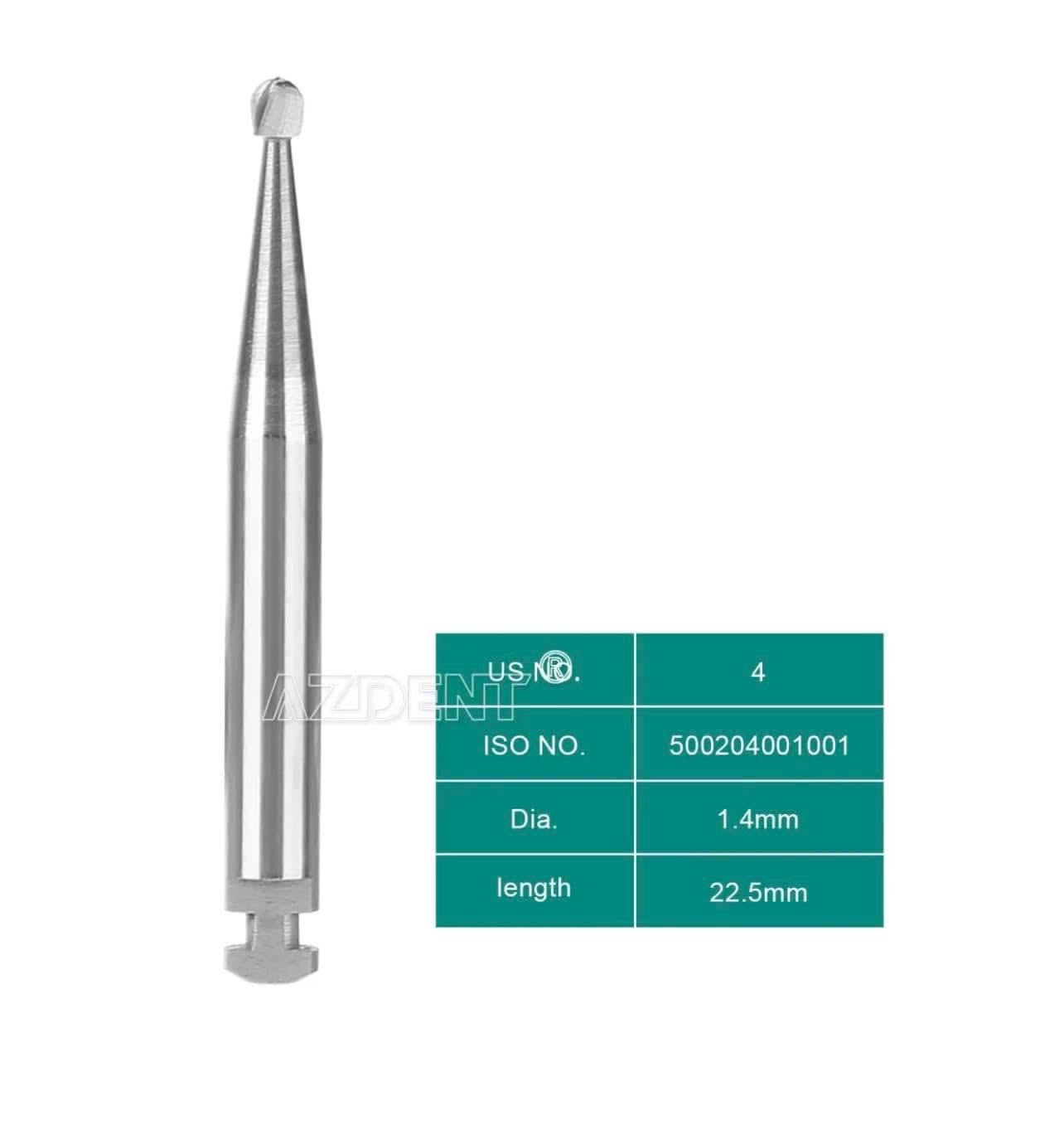Round carbide RA1–RA8 burs – 5 pieces - Image 5